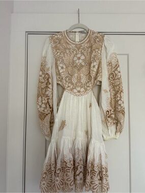 Zimmermann Jeannie Embroidered Mini Dress